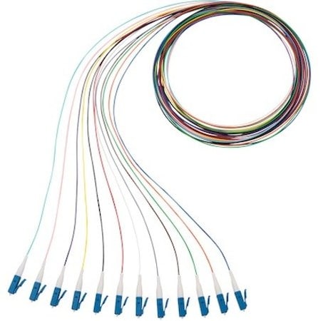 Panduit etKey 1-fiber OS2 LC to Pigtail, 900um Buffered Cable, 1 Meter (12-color NKFP91BN1NKM001